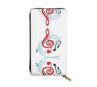 ESNAIUVCD Colored Music Print Genuine Leather Women's,Men's Wallets,Multi-Functionclutch Purse,Zip Around Large Travel ​Mobile Phone Long ​Money Purses