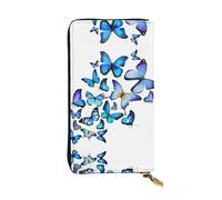 ESNAIUVCD Colorful Butterfly Print Genuine Leather Women's,Men's Wallets,Multi-Functionclutch Purse,Zip Around Large Travel â€‹Mobile Phone Long â€‹Money Purses