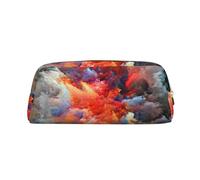 ESNAIUVCD Colorful Clouds Print Pencil Bag Zipper Large Pencil Bag Work Travel - Multifunctional Pencil Case,Makeup Bag