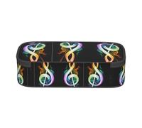 ESNAIUVCD Colorful Music Notes Print Pencil Case for Kids,School Pen Bags Large Capacity Pencil Elementary School Pen Case Children Stationery Bags