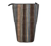 ESNAIUVCD Colorful Stripes Print Personalized Retractable Pencil Case, Custom Signature Name Pencil Pouch for Students Kids Adults for School Office