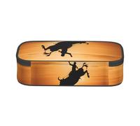 ESNAIUVCD Cool Bull Riding Print Pencil Case for Kids,School Pen Bags Large Capacity Pencil Elementary School Pen Case Children Stationery Bags