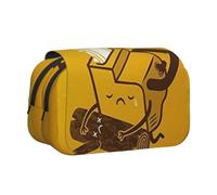 ESNAIUVCD Cute Crying Chainsaw Print Large Capacity Double Layer Pen Bag,Suitable for Boys, Girls and Adults,This Office Pen Bag with Compartment Design