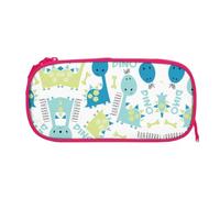 ESNAIUVCD Cute Dinosaur Print Zipper Large Pencil Case,Durable Stationery Pencilcase Bag,Multifunctional Pencilcase Bag Penbag for School College Office Adult Girls and Boys