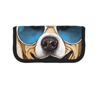 ESNAIUVCD Cute French Bulldog Print Pencil Case Big Capacity Pencil Bag Makeup Pouch Durable Students Stationery with Double Zipper for School/Office