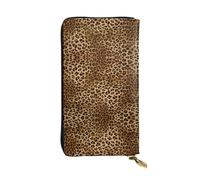 ESNAIUVCD Cute Leopard Print Genuine Leather Women's,Men's Wallets,Multi-Functionclutch Purse,Zip Around Large Travel â€‹Mobile Phone Long â€‹Money Purses