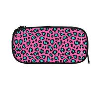ESNAIUVCD Cute Leopard Print Zipper Large Pencil Case,Durable Stationery Pencilcase Bag,Multifunctional Pencilcase Bag Penbag for School College Office Adult Girls and Boys
