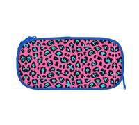 ESNAIUVCD Cute Leopard Print Zipper Large Pencil Case,Durable Stationery Pencilcase Bag,Multifunctional Pencilcase Bag Penbag for School College Office Adult Girls and Boys