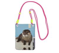 ESNAIUVCD Cute Otter Print Carry A Mobile Phone Bag Diagonally,Crossbody Bag,Suitable For Carrying Mobile Phone Change, Etc