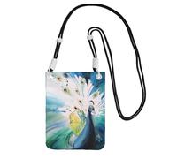 ESNAIUVCD Cute Peacock Print Carry A Mobile Phone Bag Diagonally,Crossbody Bag,Suitable For Carrying Mobile Phone Change, Etc