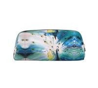 ESNAIUVCD Cute Peacock Print Pencil Bag Zipper Large Pencil Bag Work Travel - Multifunctional Pencil Case,Makeup Bag