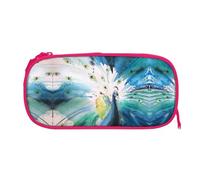 ESNAIUVCD Cute Peacock Print Zipper Large Pencil Case,Durable Stationery Pencilcase Bag,Multifunctional Pencilcase Bag Penbag for School College Office Adult Girls and Boys