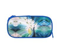 ESNAIUVCD Cute Peacock Print Zipper Large Pencil Case,Durable Stationery Pencilcase Bag,Multifunctional Pencilcase Bag Penbag for School College Office Adult Girls and Boys