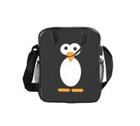 ESNAIUVCD Cute Penguin Print Men Women Transparent Pvc Shopping Bag Waterproof See Through Bag,With Handles For Lunch