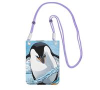 ESNAIUVCD Cute Penguins Baby Taking Pictures Print Carry A Mobile Phone Bag Diagonally,Crossbody Bag,Suitable For Carrying Mobile Phone Change, Etc
