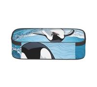 ESNAIUVCD Cute Penguins Baby Taking Pictures Print Pencil Case for Kids,School Pen Bags Large Capacity Pencil Elementary School Pen Case Children Stationery Bags