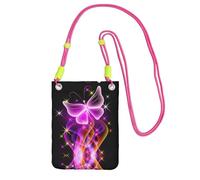 ESNAIUVCD Dancing Butterfly Print Carry A Mobile Phone Bag Diagonally,Crossbody Bag,Suitable for Carrying Mobile Phone Change, Etc