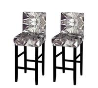ESNAIUVCD Diamond Pattern Print Bar Stool Covers,Bar Chair Covers With Back | Removable Washable Seat Covers For Short Rotating Dining Chair Bar Stool Chair(1pcs)