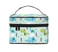 ESNAIUVCD Dinosaur Pattern Print Toiletry Bag Large Cosmetic Bag Travel Makeup Bag Organizer for Women