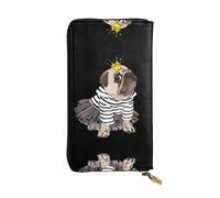 ESNAIUVCD Dog Print Genuine Leather Women's,Men's Wallets,Multi-Functionclutch Purse,Zip Around Large Travel â€‹Mobile Phone Long â€‹Money Purses