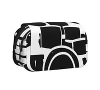 ESNAIUVCD Drummer Print Large Capacity Double Layer Pen Bag,Suitable for Boys, Girls and Adults,This Office Pen Bag with Compartment Design