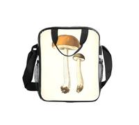 ESNAIUVCD Edible Mushrooms Print Men Women Transparent Pvc Shopping Bag Waterproof See Through Bag,With Handles For Lunch