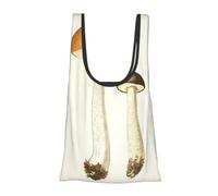 ESNAIUVCD Edible Mushrooms Print Reusable, Foldable,Washable Grocery Bags Foldable In A Pouch Eco Tote Shopping Bag,Daily Shopping Loading