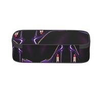 ESNAIUVCD Elegant Purple High Heels with Lipstick Print Pencil Case for Kids,School Pen Bags Large Capacity Pencil Elementary School Pen Case Children Stationery Bags