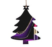 ESNAIUVCD Elegant Purple High Heels With Lipstick Print Wooden Sign Plaque Wood Hearts Sign, Womens Gifts, Daughter Gifts From Parents,Christmas Birthday Present