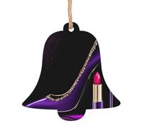 ESNAIUVCD Elegant Purple High Heels With Lipstick Print Wooden Sign Plaque Wood Hearts Sign, Womens Gifts, Daughter Gifts From Parents,Christmas Birthday Present