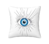 ESNAIUVCD Evil Eye Print Cushion Covers Set Of 2, Square Throw Pillow Cases Decorative Cushion Cover For Sofa Bedroom Couch,Four Season Universal