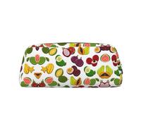 ESNAIUVCD Exotic Fruits Print Pencil Bag Zipper Large Pencil Bag Work Travel - Multifunctional Pencil Case,Makeup Bag