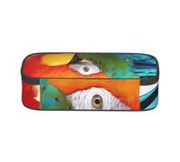 ESNAIUVCD Fantastic Parrot Feather Print Pencil Case for Kids,School Pen Bags Large Capacity Pencil Elementary School Pen Case Children Stationery Bags