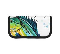 ESNAIUVCD Fish Art Print Pencil Case Big Capacity Pencil Bag Makeup Pouch Durable Students Stationery with Double Zipper for School/Office