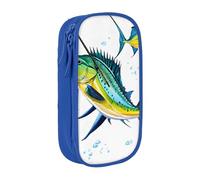 ESNAIUVCD Fish Art Print Pencil Case Coin Key Card Bag Purse Large Pen Pouch for Kids Boys School Office