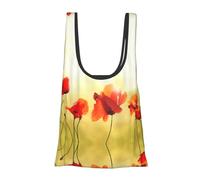 ESNAIUVCD Flower Under The Sun Print Reusable, Foldable,Washable Grocery Bags Foldable In A Pouch Eco Tote Shopping Bag,Daily Shopping Loading