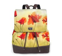 ESNAIUVCD Flower Under The Sun Print Women Backpack Waterproof Anti-Theft Lightweight Pu Fashion Leather Nylon School Shoulder Bag Travel Backpack