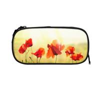 ESNAIUVCD Flower Under The Sun Print Zipper Large Pencil Case,Durable Stationery Pencilcase Bag,Multifunctional Pencilcase Bag Penbag for School College Office Adult Girls and Boys