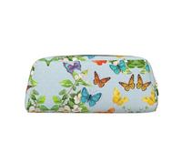 ESNAIUVCD Flying Butterflies Print Pencil Bag Zipper Large Pencil Bag Work Travel - Multifunctional Pencil Case,Makeup Bag