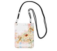 ESNAIUVCD Flying Dragonflies Lily Flower Print Carry A Mobile Phone Bag Diagonally,Crossbody Bag,Suitable for Carrying Mobile Phone Change, Etc
