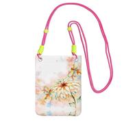 ESNAIUVCD Flying Dragonflies Lily Flower Print Carry A Mobile Phone Bag Diagonally,Crossbody Bag,Suitable for Carrying Mobile Phone Change, Etc