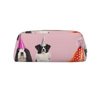 ESNAIUVCD French Bulldogs Print Pencil Bag Zipper Large Pencil Bag Work Travel - Multifunctional Pencil Case,Makeup Bag