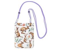 ESNAIUVCD Funny Cartoon Kangaroo Zoo Print Carry A Mobile Phone Bag Diagonally,Crossbody Bag,Suitable for Carrying Mobile Phone Change, Etc