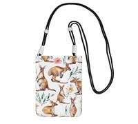 ESNAIUVCD Funny Cartoon Kangaroo Zoo Print Carry A Mobile Phone Bag Diagonally,Crossbody Bag,Suitable For Carrying Mobile Phone Change, Etc