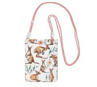 ESNAIUVCD Funny Cartoon Kangaroo Zoo Print Carry A Mobile Phone Bag Diagonally,Crossbody Bag,Suitable For Carrying Mobile Phone Change, Etc