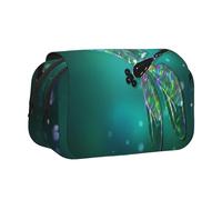 ESNAIUVCD Galaxy Animal Dragonfly Print Large Capacity Double Layer Pen Bag,Suitable for Boys, Girls and Adults,This Office Pen Bag with Compartment Design