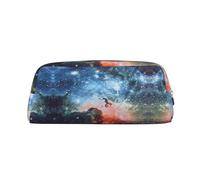 ESNAIUVCD Galaxy Space Print Pencil Bag Zipper Large Pencil Bag Work Travel - Multifunctional Pencil Case,Makeup Bag