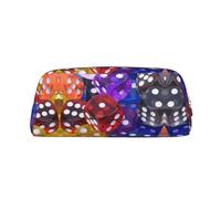 ESNAIUVCD Games Dice Set Print Pencil Bag Zipper Large Pencil Bag Work Travel - Multifunctional Pencil Case,Makeup Bag