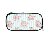 ESNAIUVCD Garden Roses Print Zipper Large Pencil Case,Durable Stationery Pencilcase Bag,Multifunctional Pencilcase Bag Penbag for School College Office Adult Girls and Boys