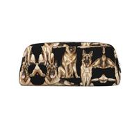 ESNAIUVCD German Shepherd Dog Print Pencil Bag Zipper Large Pencil Bag Work Travel - Multifunctional Pencil Case,Makeup Bag